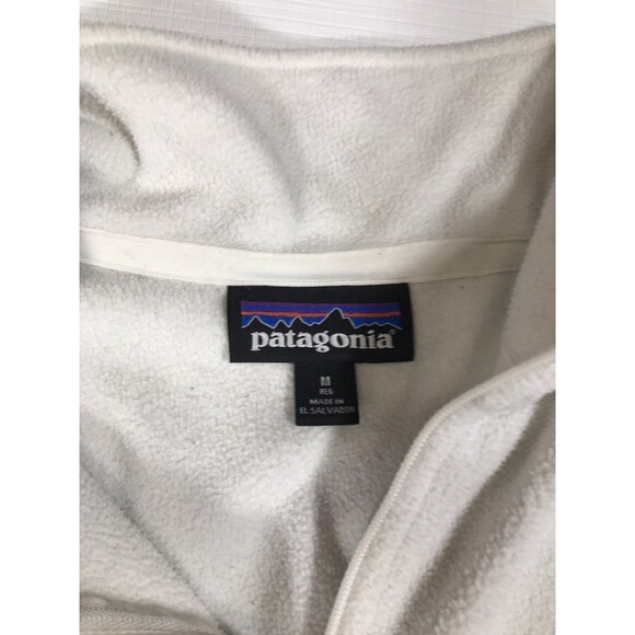 Patagonia Womens 1/4 Zip Fleece Pullover Sz Medium Cream - Picture 5 of 8